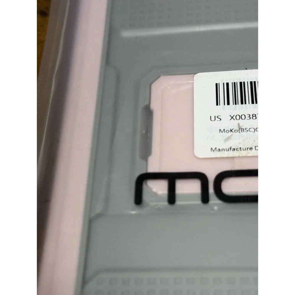 MoKo Case for Amazon Fire 7 2022 Rugged Gray Pink Tablet Cover New Kickstand